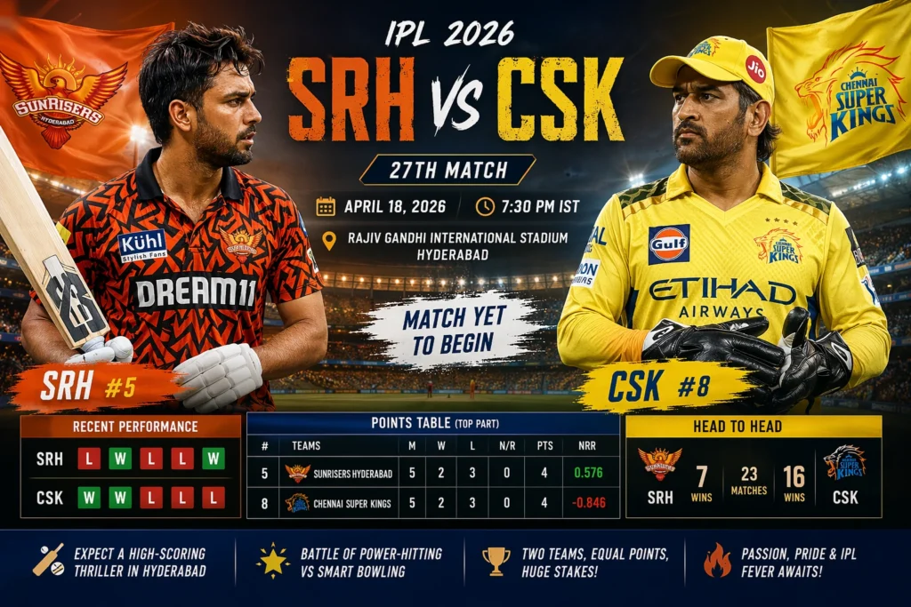 SRH vs CSK