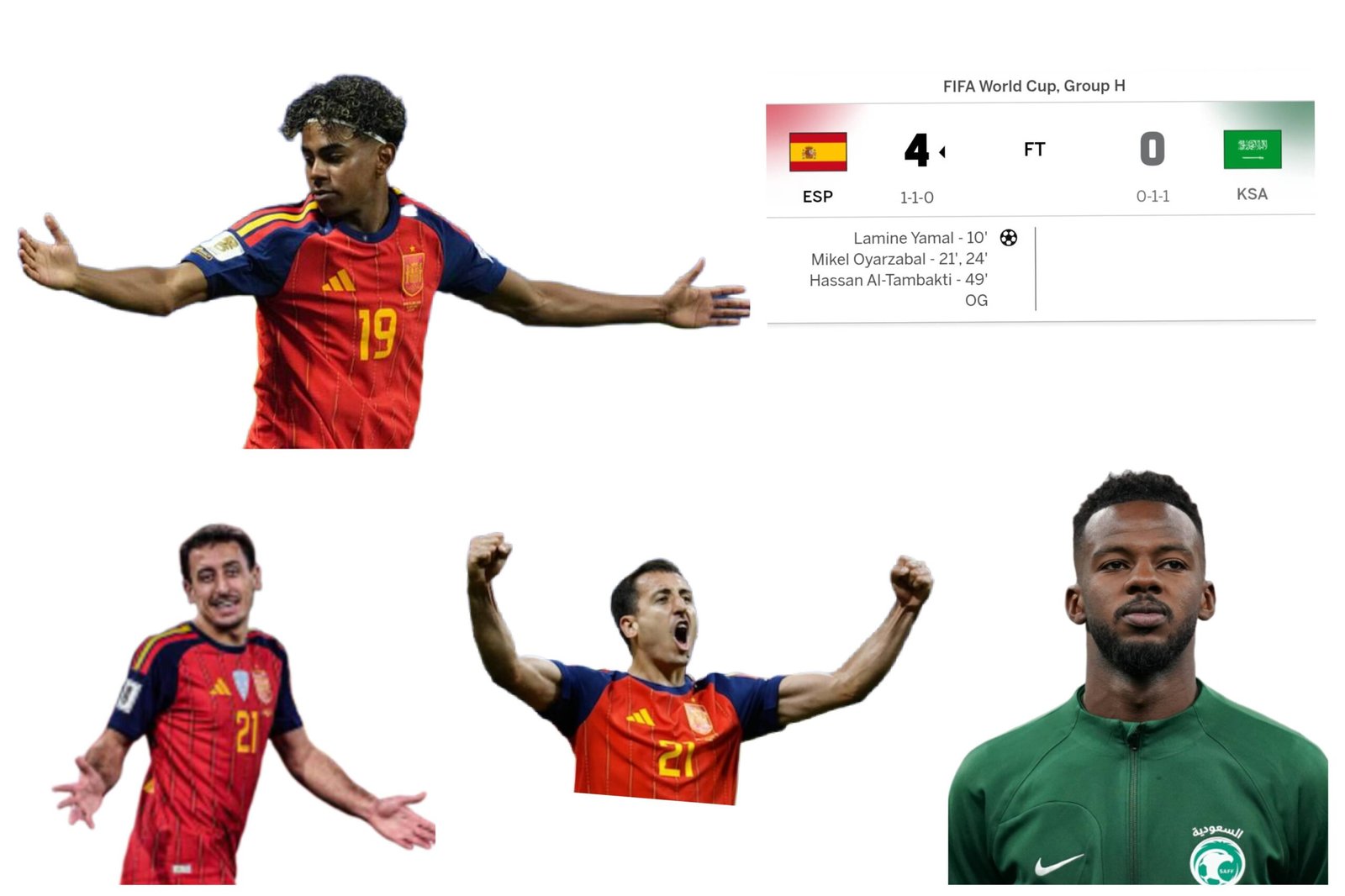 Spain vs Saudi Arabia 